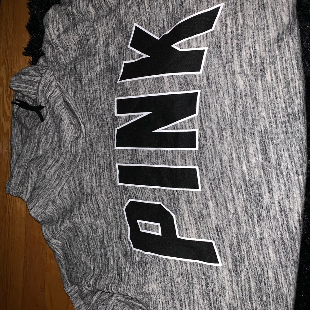 Grey pink hoodie